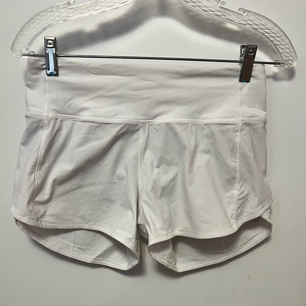 Lululemon Athletica White Athletic Shorts